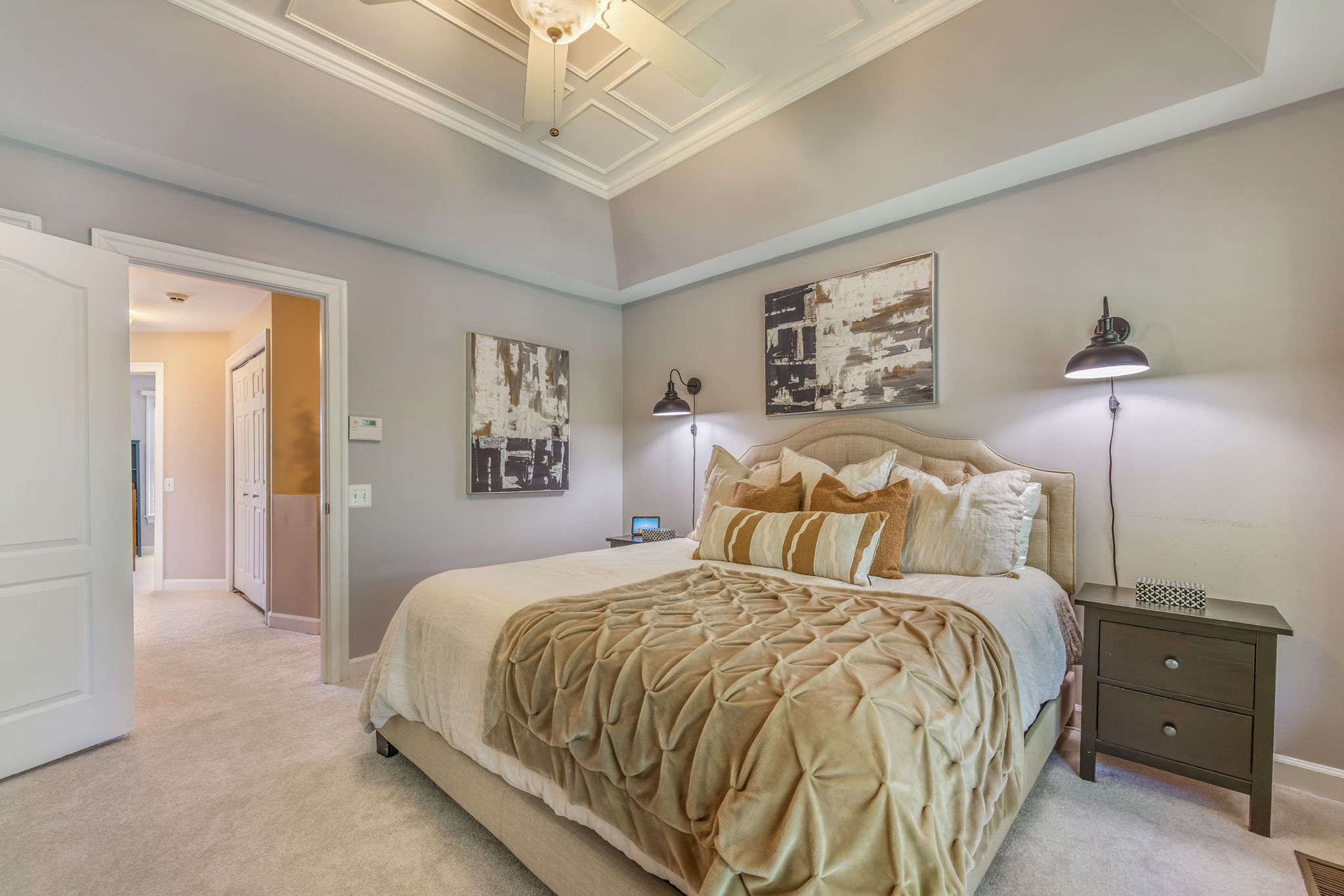 Ensuite Primary  Bedroom with Tray Ceiling