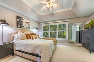 Ensuite Primary  Bedroom with Tray Ceiling