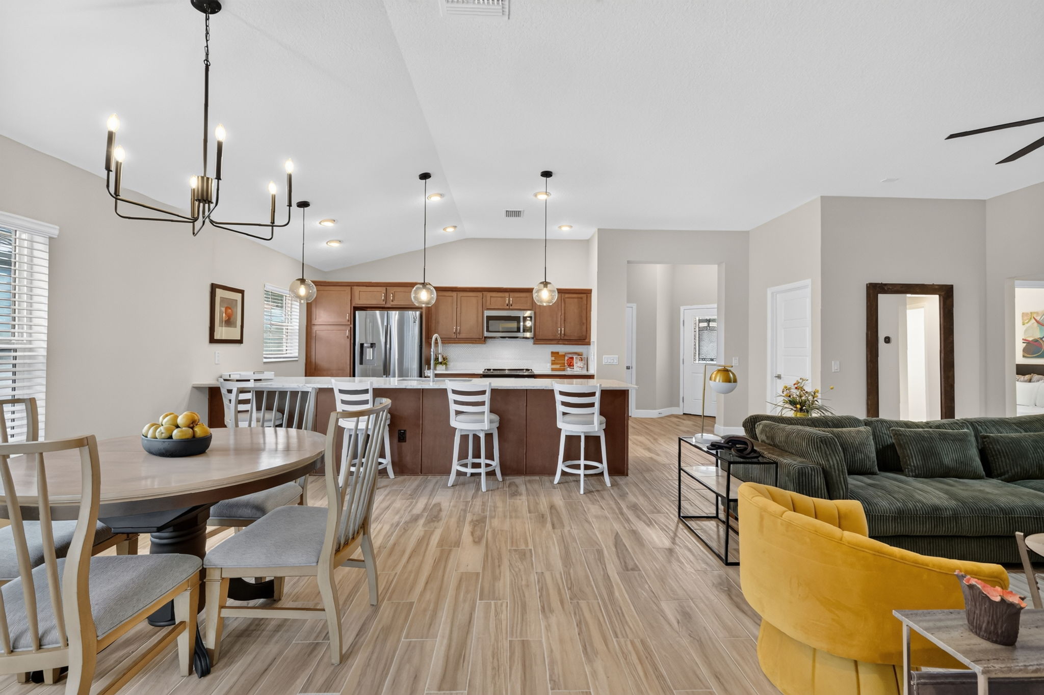 Living, Dining, and Kitchen