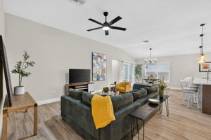 Living, Dining, and Kitchen