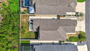Aerial Side Elevation with Large Yard and ROOM FOR A POOL!