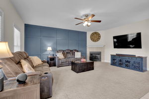 Accent wall in living room