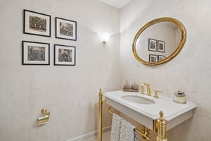 Convenient first floor powder room.