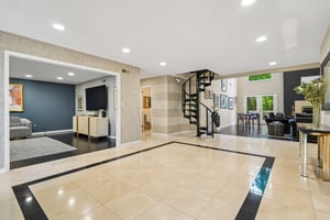 Another view of foyer looking into family room and living room.