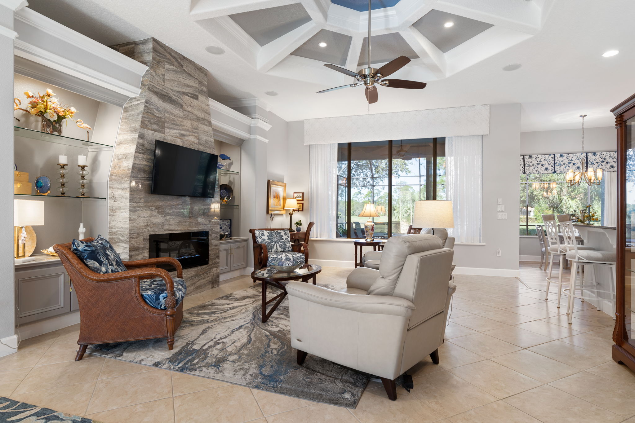 Great Room with Electric Fireplace