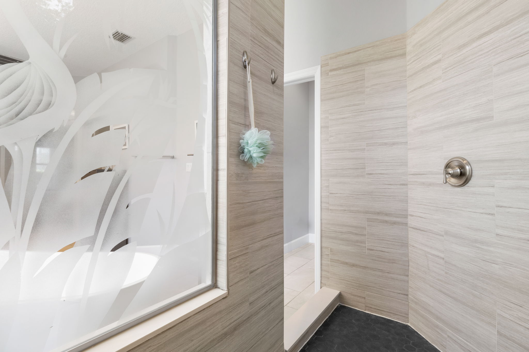 Etched Shower Glass