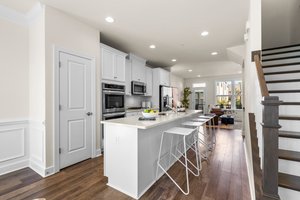 Pantry on left. Recessed lighting throughout