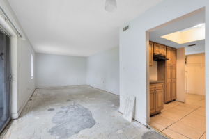 Living Room/Dining Room Combo with View to Kitchen