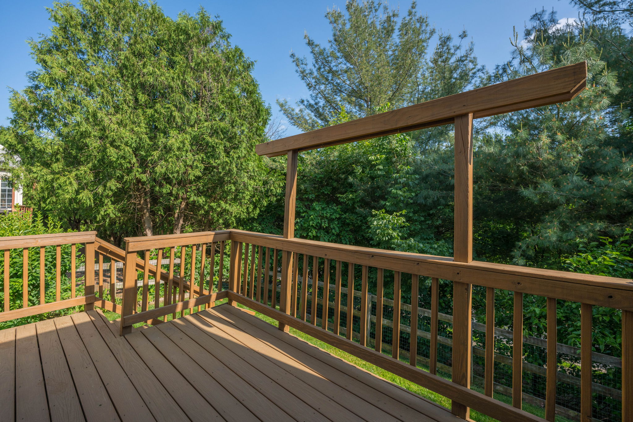 Deck w/ Private Views & Stairs to Backyard
