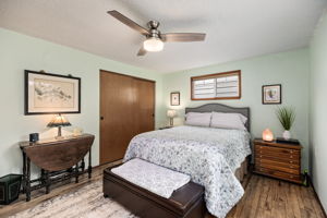 Primary closet is deep