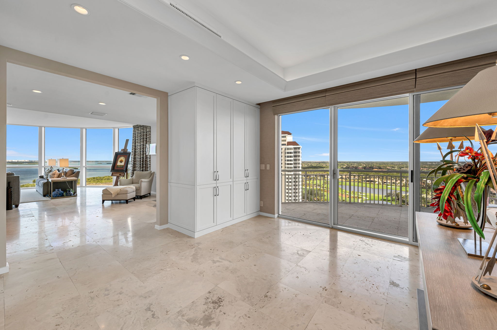 Walk way from Family Room to Great Room...outstanding vistas!