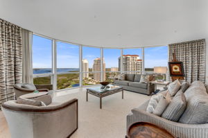 Great Room with ceiling to floor glass to highlight the capitvating views beyond