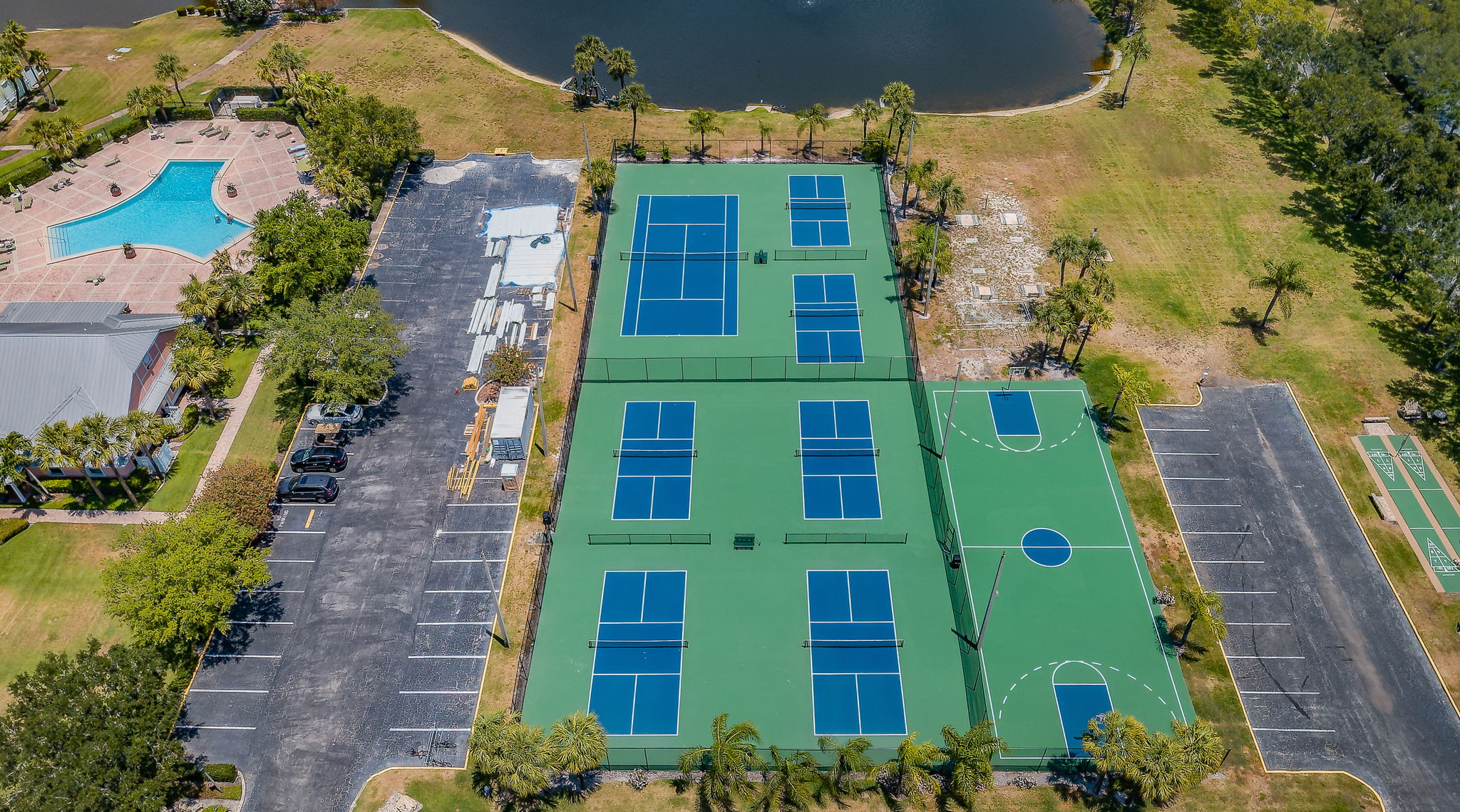 Tennis & Pickle Ball Courts Aerial 2