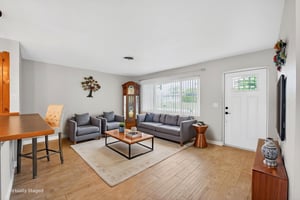 Foyer to Living Area - virtually staged