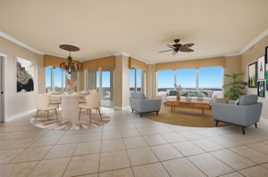 Virtually Staged Living to Dining