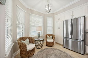 ... currently styled as an inviting sitting area ...