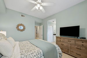 ... with the same quality furnishings (including smart TVS) seen throughout the unit.