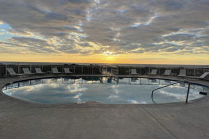 ... where sunrise reflections make an early morning swim especially inviting.