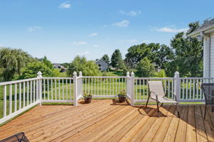 Deck off Kitchen is perfect for enjoying the backyard views
