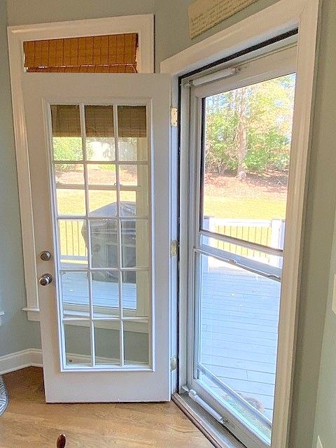 Great Storm Door off Kitchen Deck