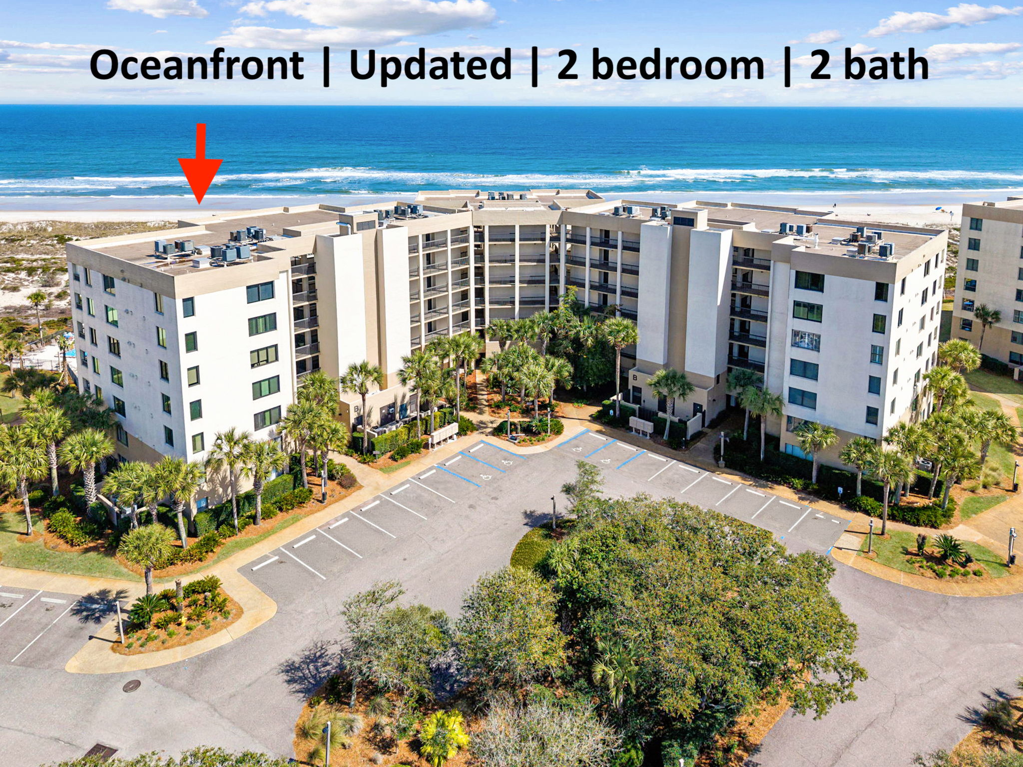 Oceanfront living, thoughtfully updated: where a 2 bedroom, 2 bath floor plan meets a front-row position on the sand ...