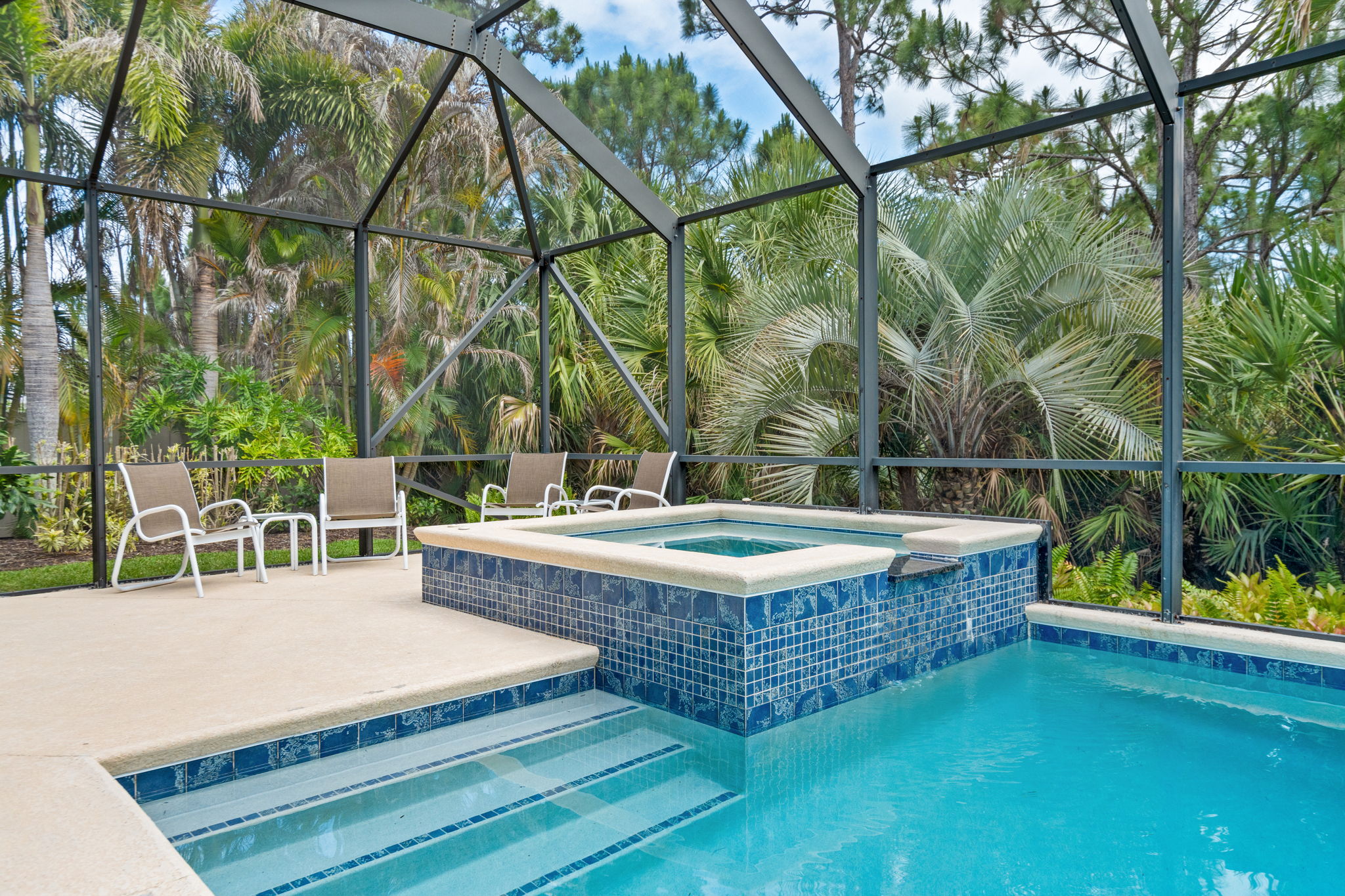 Screen-In Pool & Hot Tub