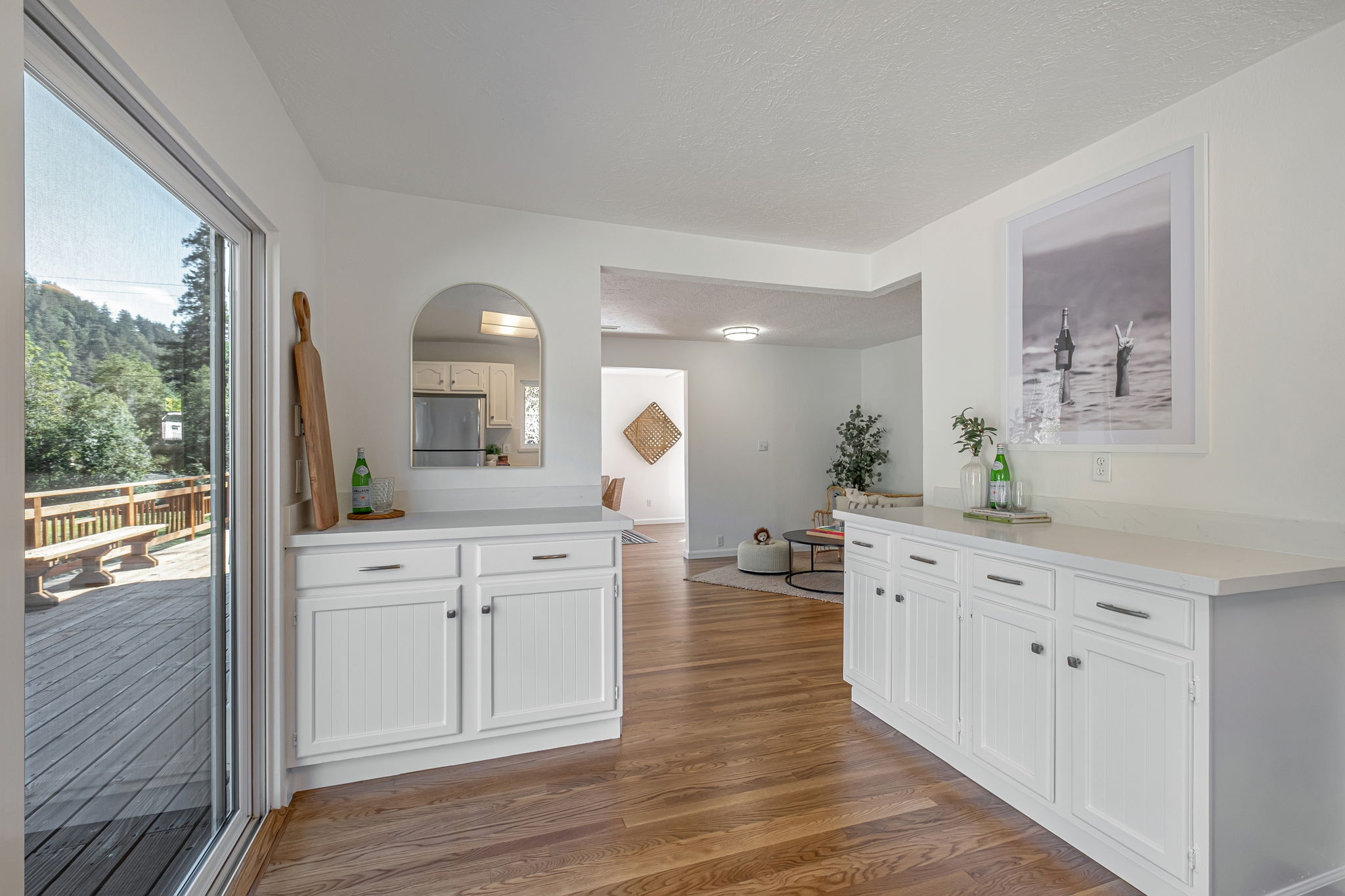 Kitchen view to Family room