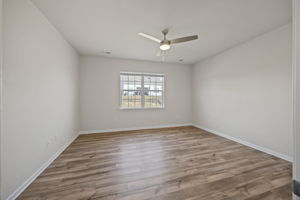 PRIMARY on MAIN off the Great Room with views to the backyard.  Nicely sized with ensuite bath and large walk-in closet.