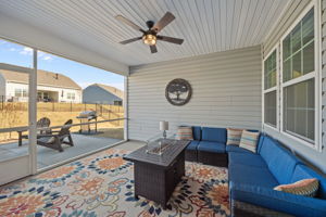 Roomy screened porch! Make it your happy place!