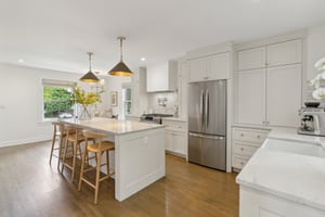 Custom Range Hood, GE Café Gas Range, Bosch Dishwasher, Pot-filler