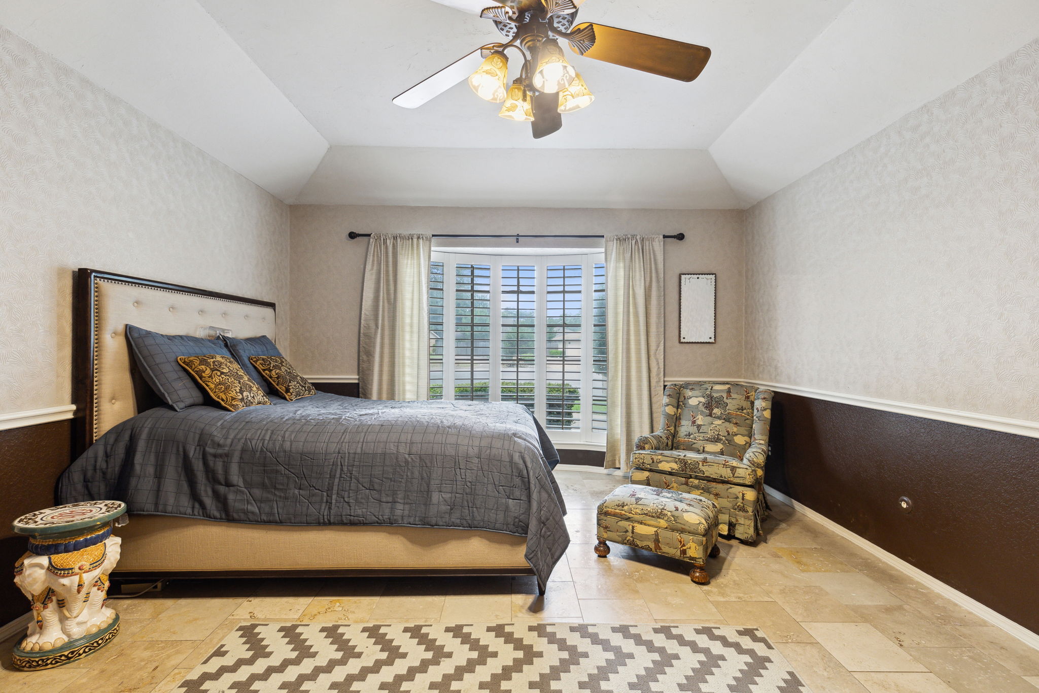 Bay Window of Primary Bedroom of Larger Unit