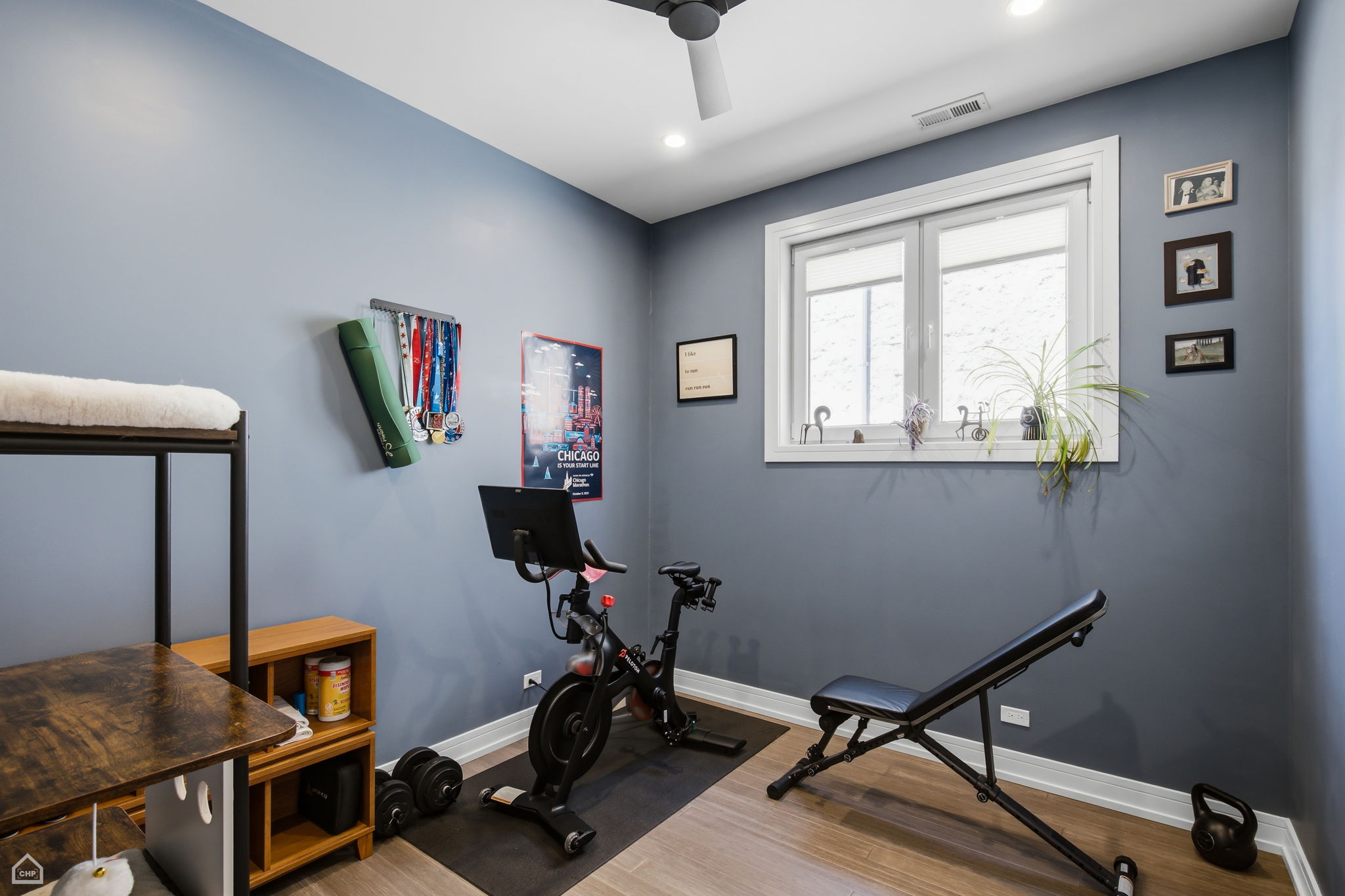 Third bedroom, currently used as a gym
