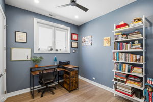 Second bedroom, Good sized closet, natural light, currently used as an office