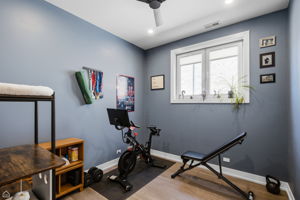Third bedroom, currently used as a gym