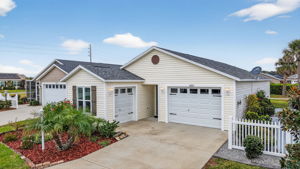 Front Elevation with Golf Cart Garage