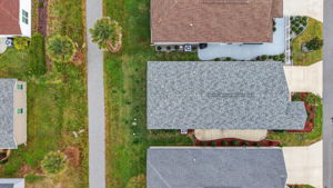 Aerial with Walking and Bicycling Trails Behind Home