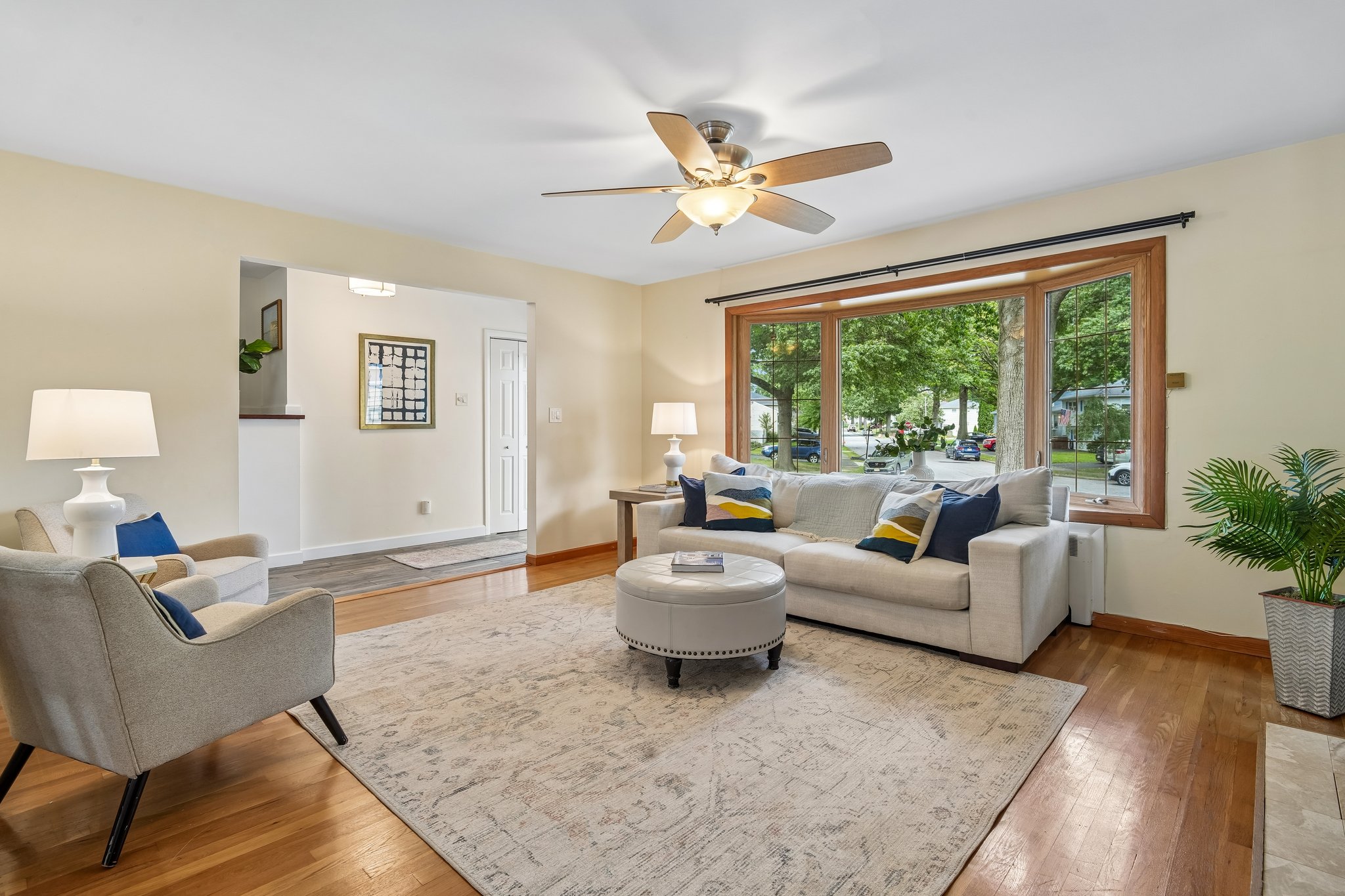 Wood Framed Bay Window offers plenty of natural sunlight
