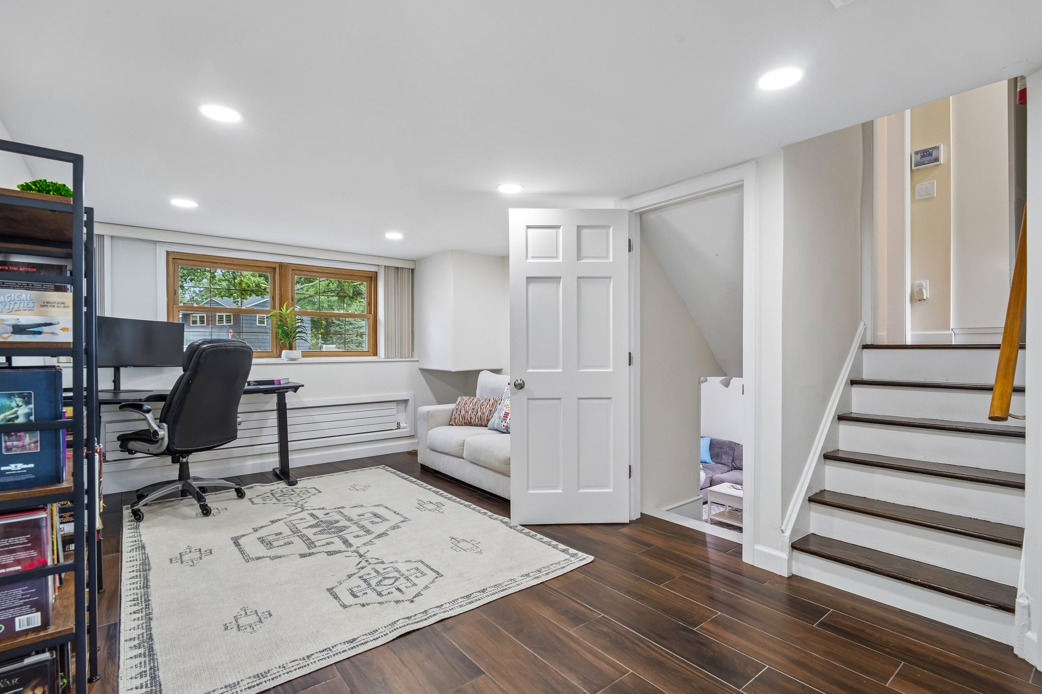 Step down to the Family Room