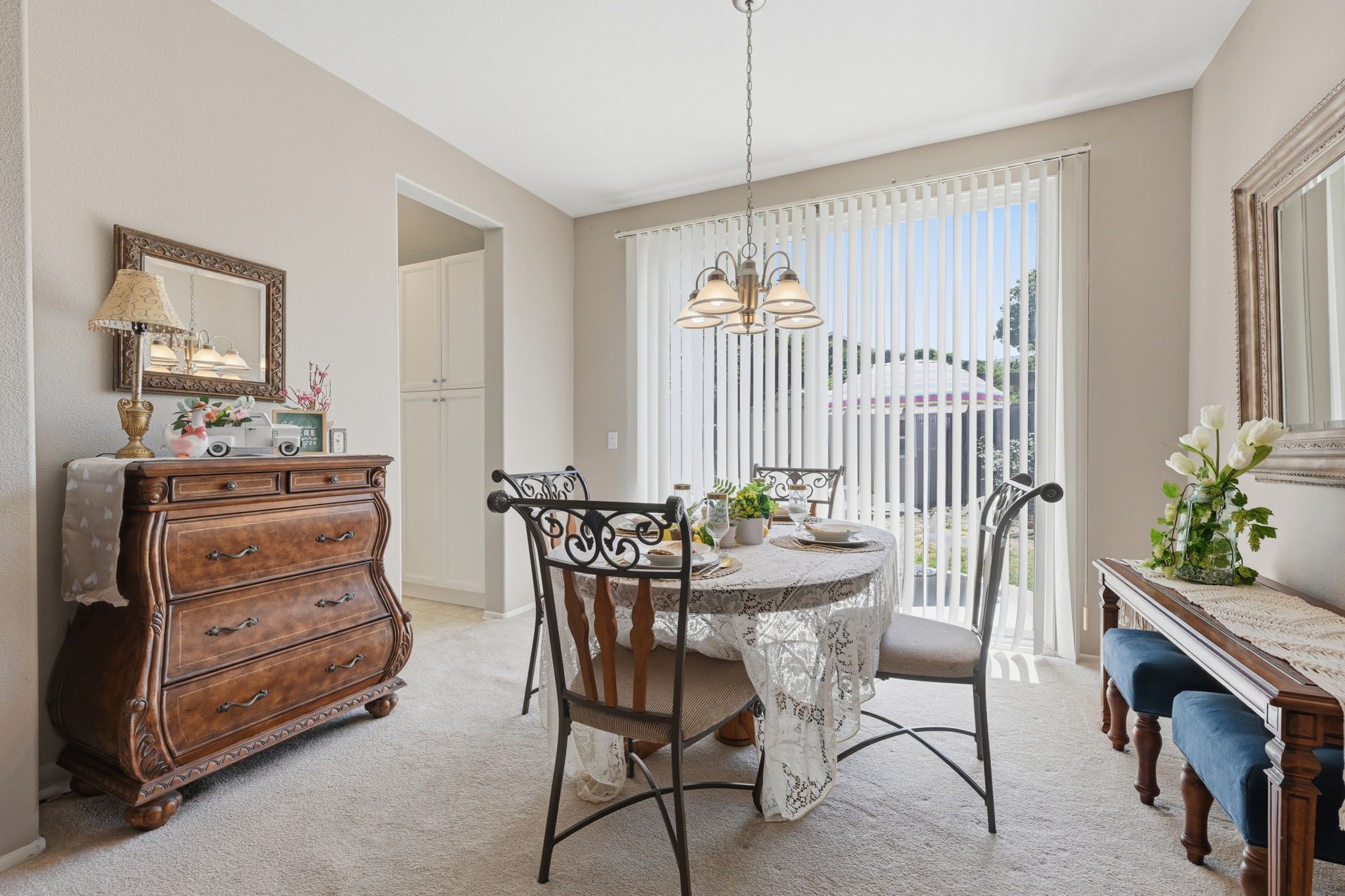 Build memories in this delightful dining room.