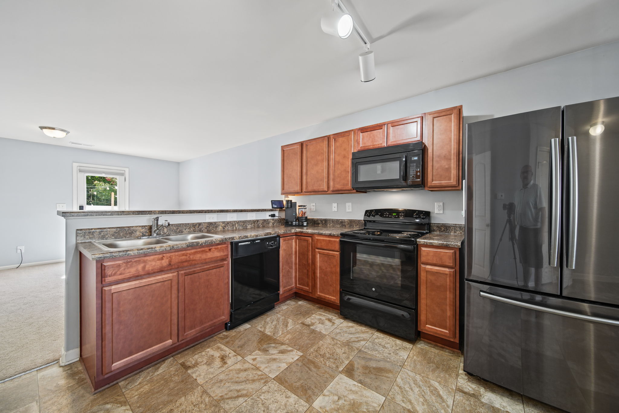 Kitchen View- Plenty of Cabinets and Counter Space