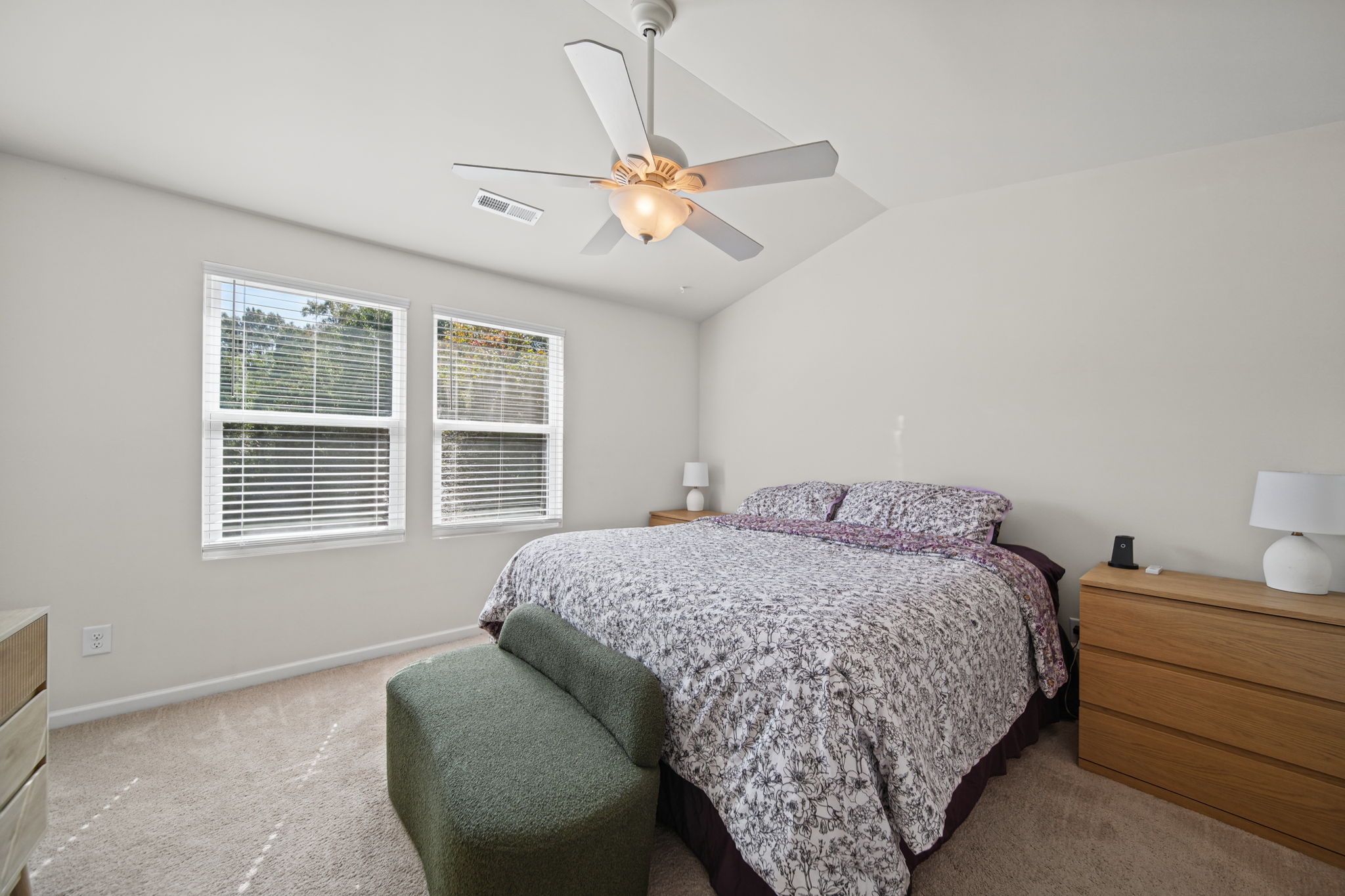 Primary Bedroom with Vaulted Ceiling