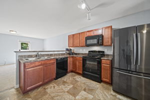 Kitchen View- Plenty of Cabinets and Counter Space