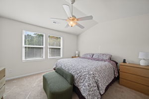 Primary Bedroom with Vaulted Ceiling