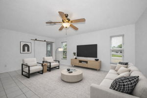 Living Room Virtually Staged