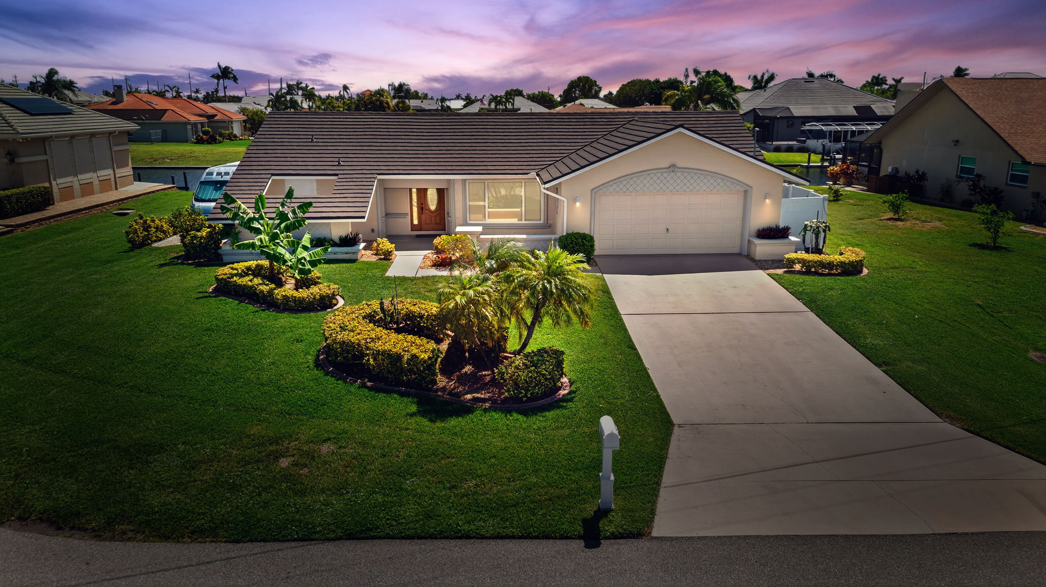 Aerial Front Exterior 1 - Dusk