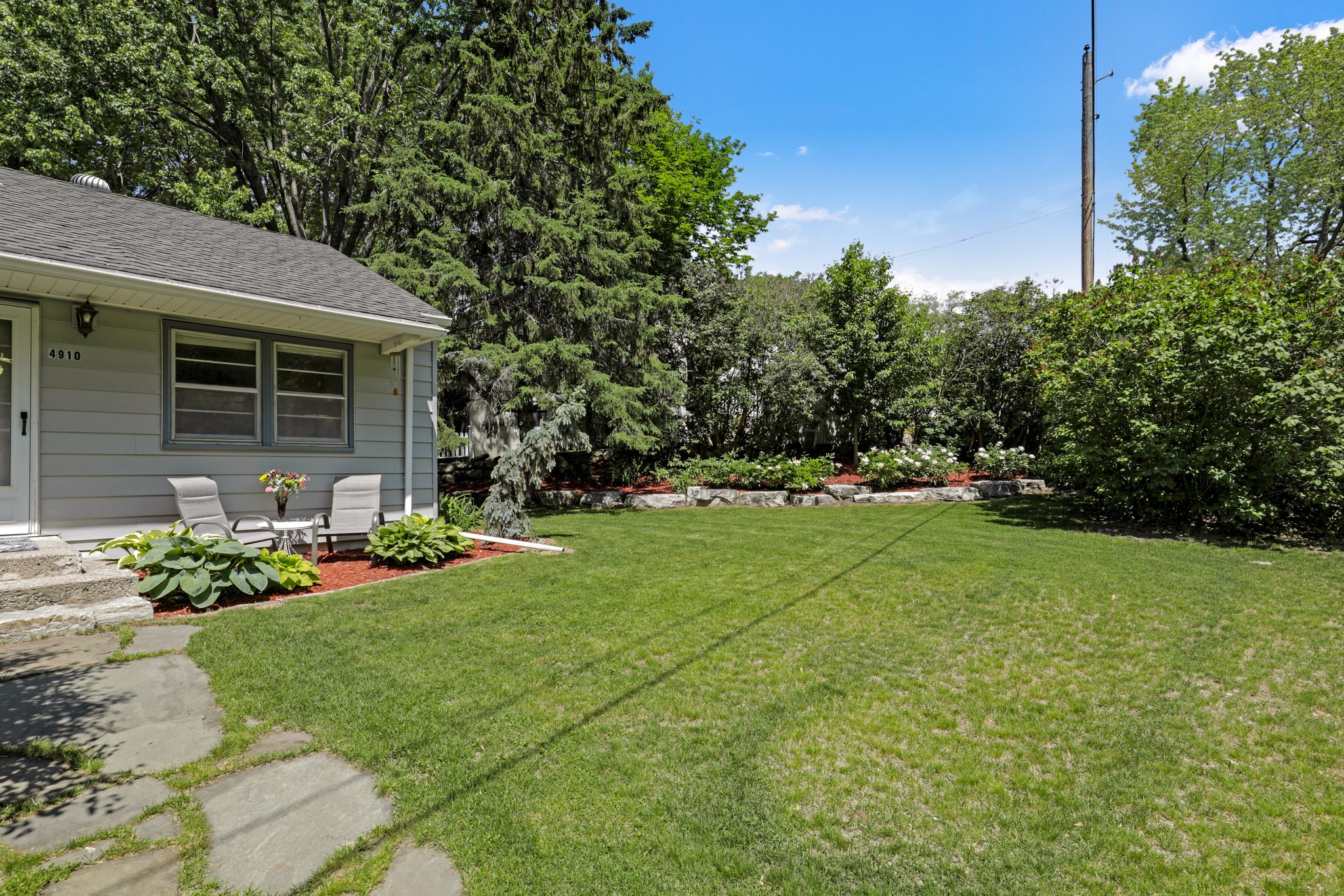 Front yard with landscaping