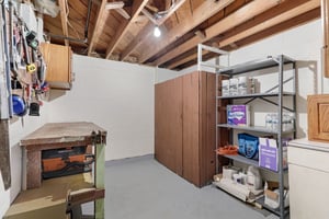 Lower Level - Work bench and storage