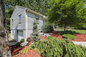 Landscaped side yard