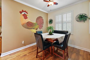 Dinette off Kitchen with Custom Painting