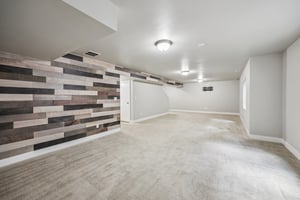Downstairs Living Room w/Custom Wall